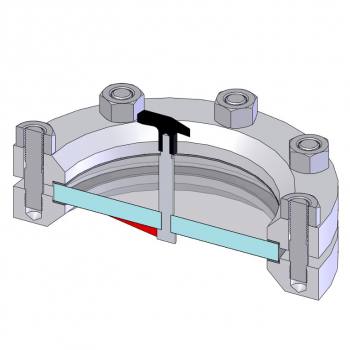 Sight glass with wiper